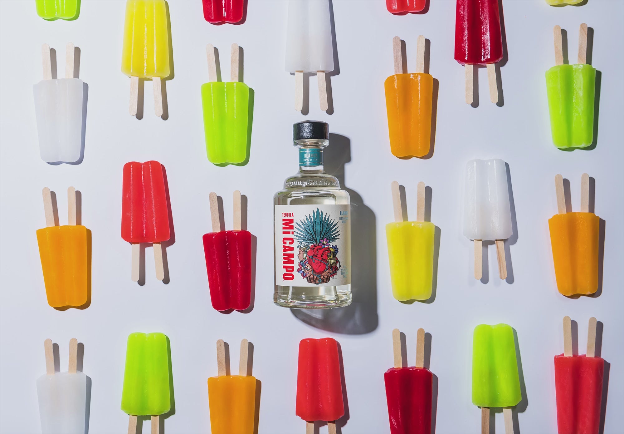 GIF of Mi Campo bottle with pop melting around it 